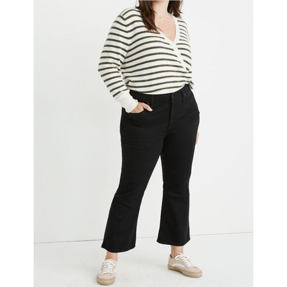 Madewell Cali Demi Boot Jeans in Black Size 32 - Picture 1 of 8